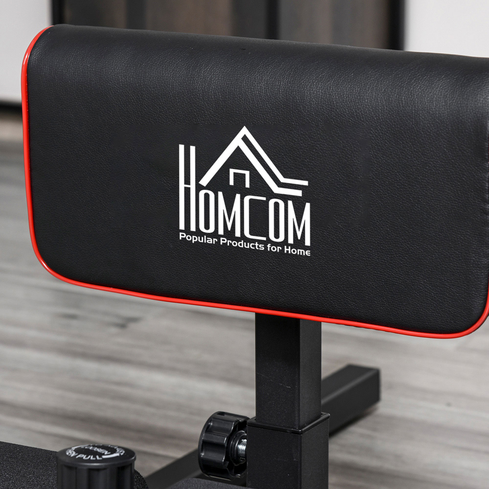 HOMCOM 3 in 1 Black Padded Deep Sissy Squat Machine Image 3