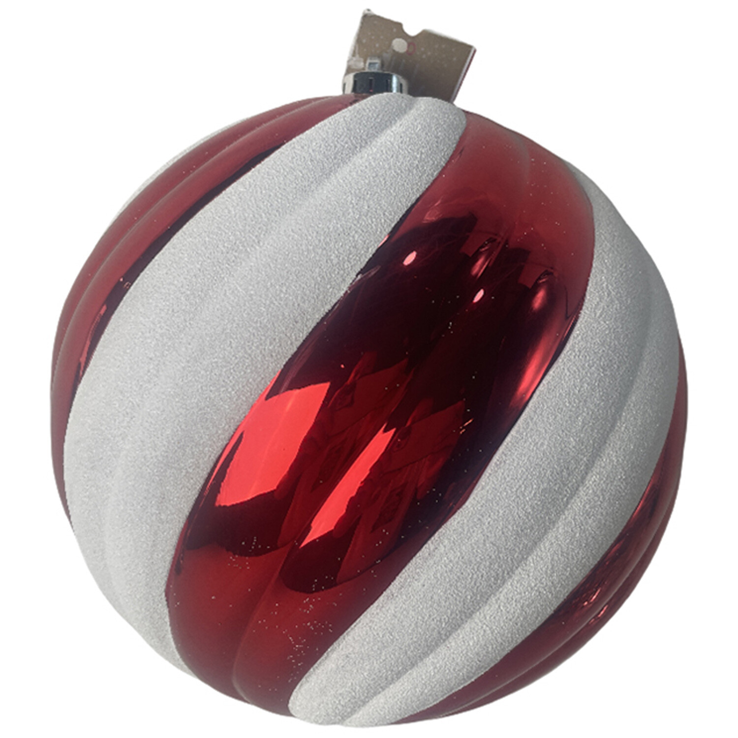 Candy Cane Lane Bauble XL - Red & White Image
