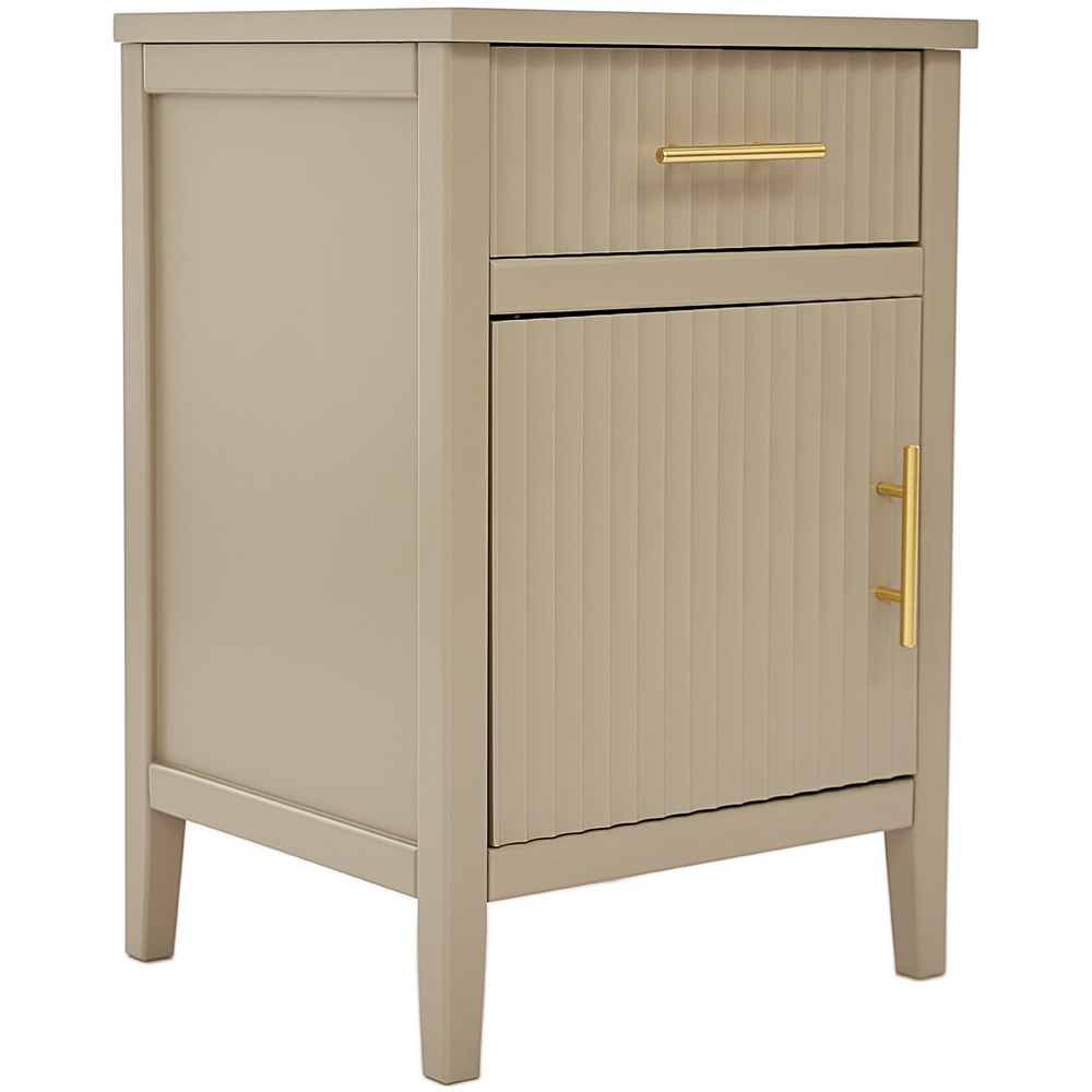 Monti Single Door Single Drawer Clay Bedside Table Image 2