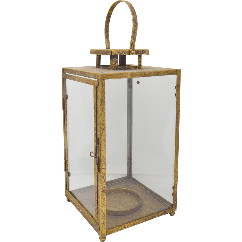 Antique Finish Lantern Gold Image 1