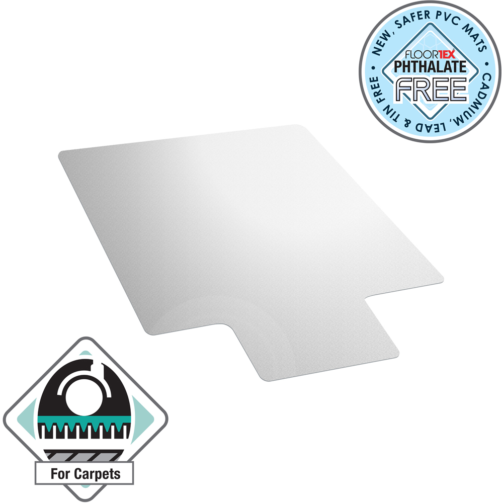 Floortex Advantagemat PVC Lipped Chair Mat for Carpets up to 6mm 115 x 134cm Image 7