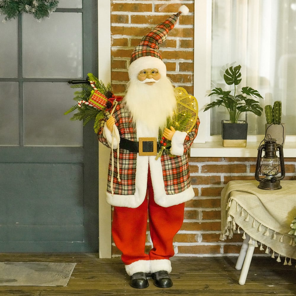 Everglow Animated and Sound Activated Santa Claus 4.3ft Image 2