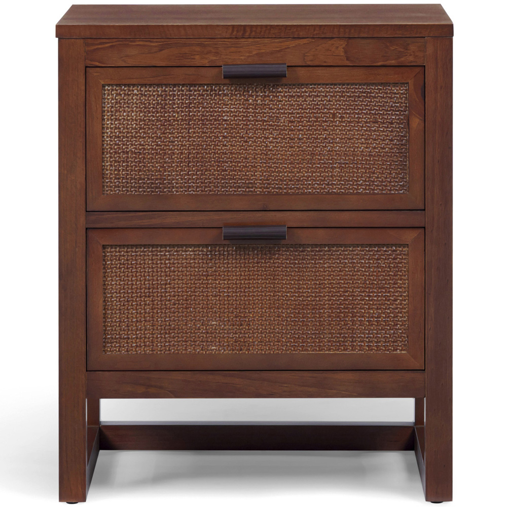 Teamson Home Hatteras 2 Drawer Walnut Nightstand Image 3