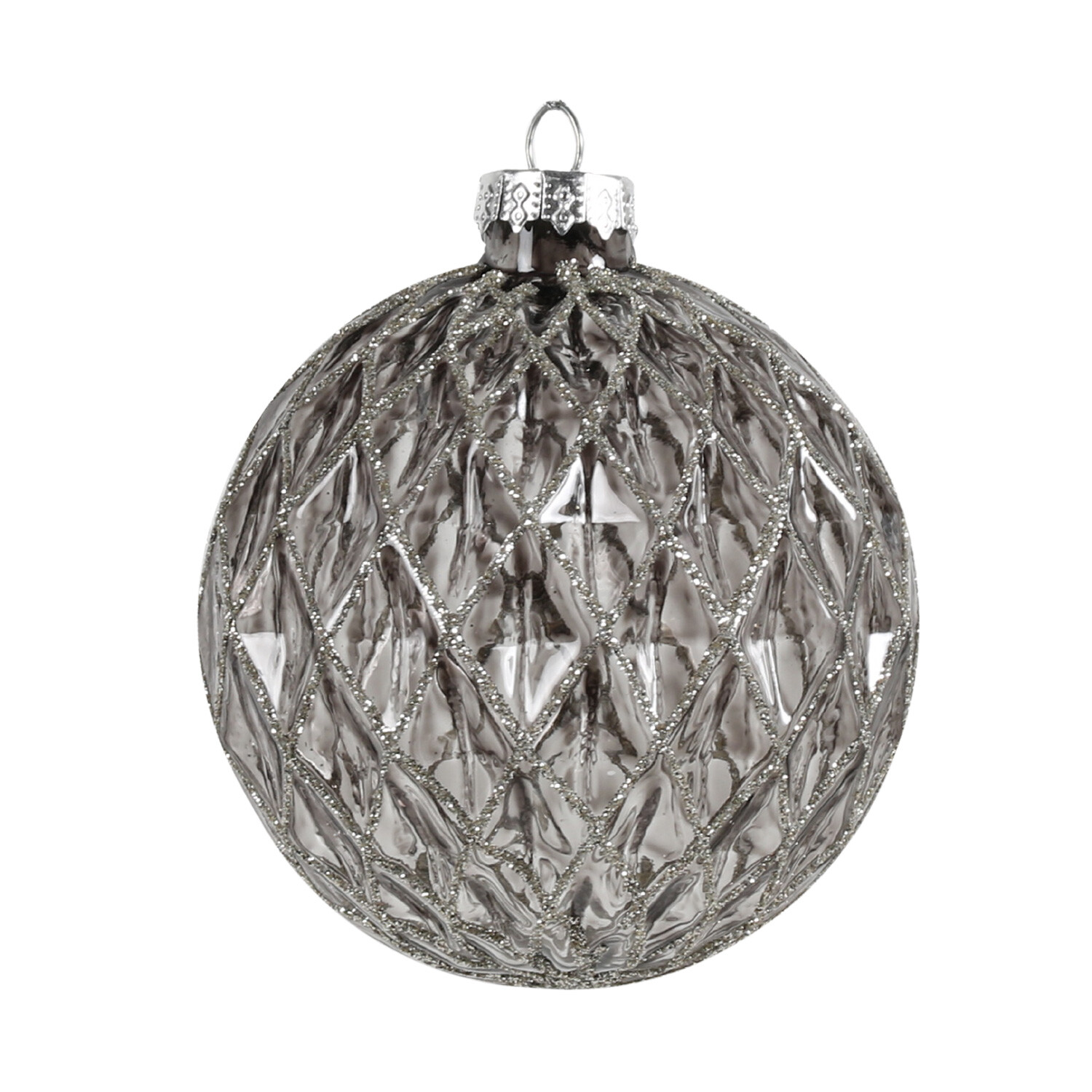 Single Chic Noir Silver Geometric or Dot Bauble in Assorted styles Image 2