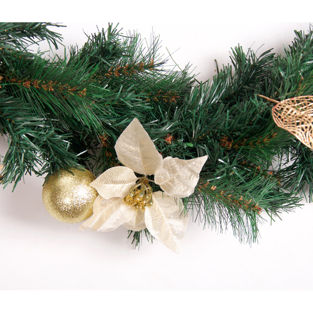 Best Artificial Gold Christmas Garland 180cm Image 5