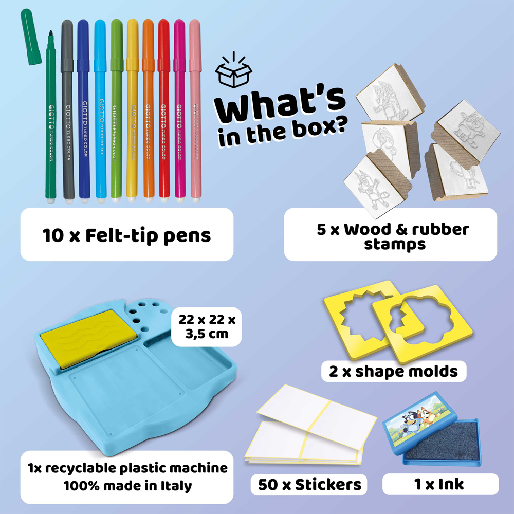 Bluey Sticker Machine Kids Craft and Stationery Set Image 2