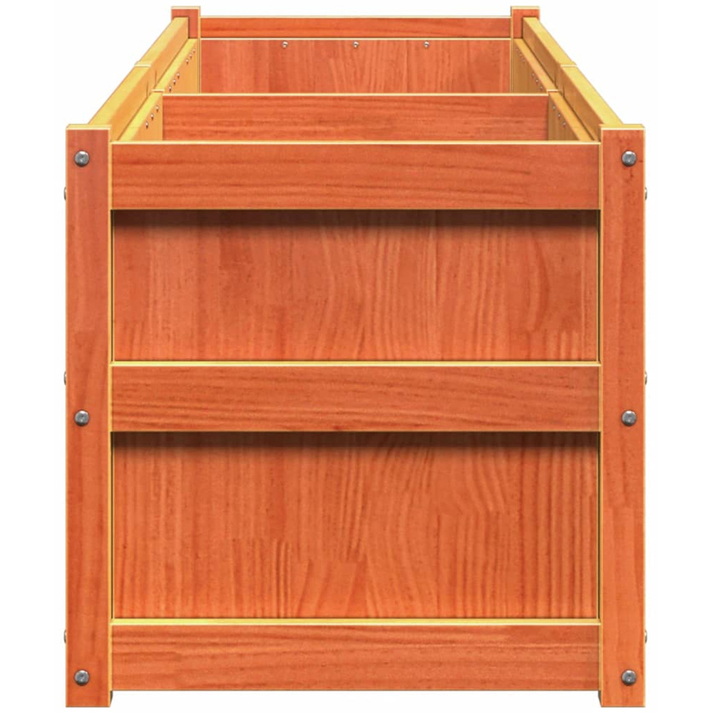 vidaXL Wax Brown Solid Pine Wood Garden Planter 180 x 50 x 50cm Image 5