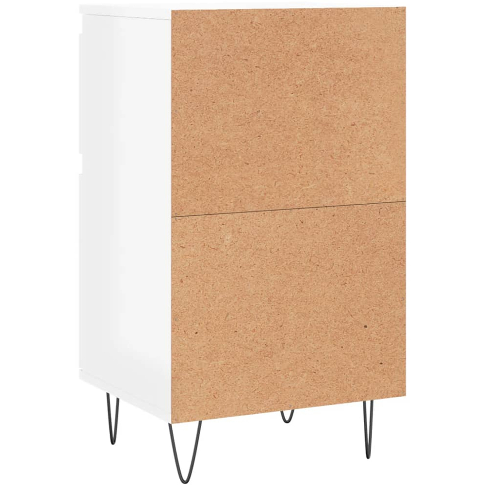 vidaXL Single Door Single Drawer High Gloss White Sideboard 2 Piece Image 8