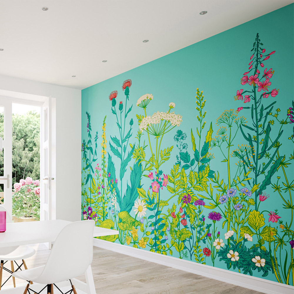 Origin Murals Botanical Fleur Multicolour Wall Mural Image 1