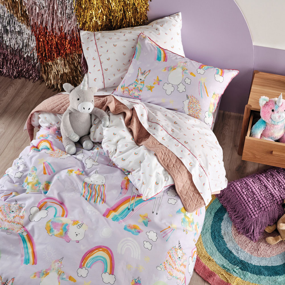 Linen House Kids Single Unicorniverse Duvet Cover Set Image 2
