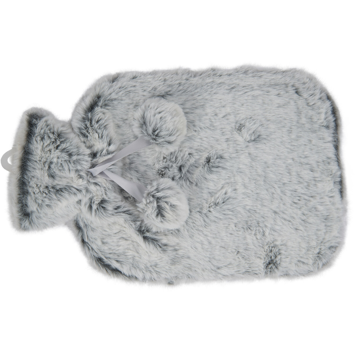 Tipped Fur Hot Water Bottle - Grey Image 1