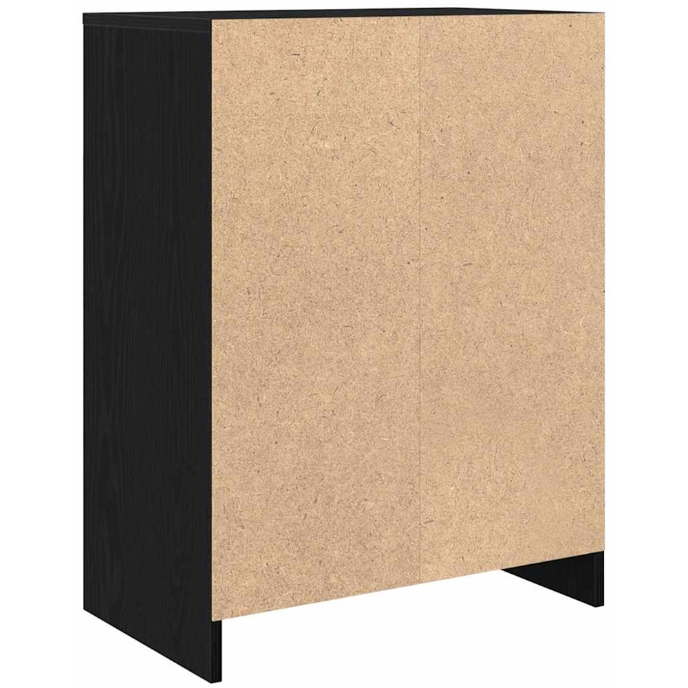 vidaXL 2 Door 2 Shelf Black Sideboard Image 7