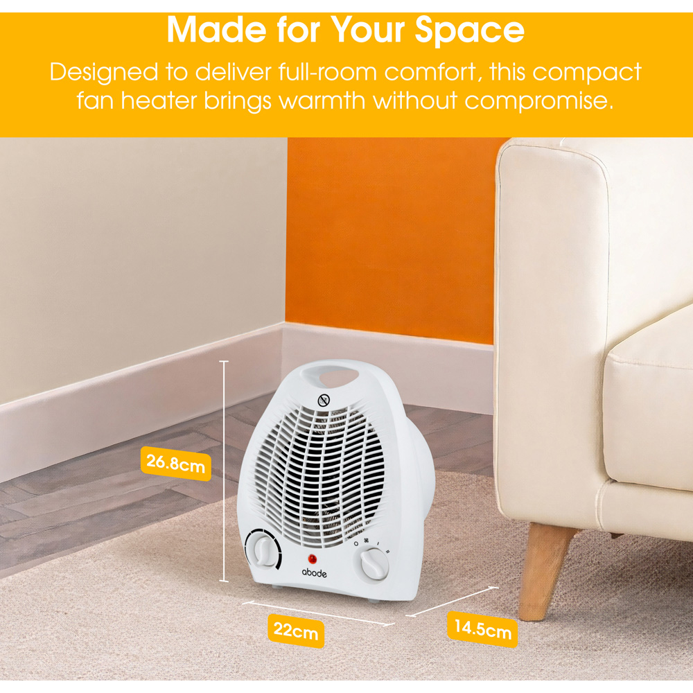 Abode AFH1002 White Fan Heater 2000W Image 9