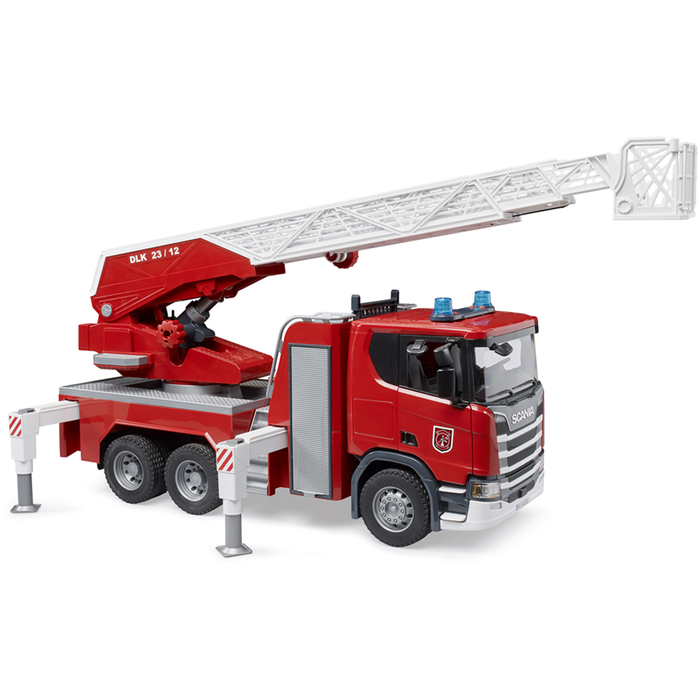 Bruder Kids Scania Super 560R Fire Engine with Ladder and Water Pump Playset Model Image 2