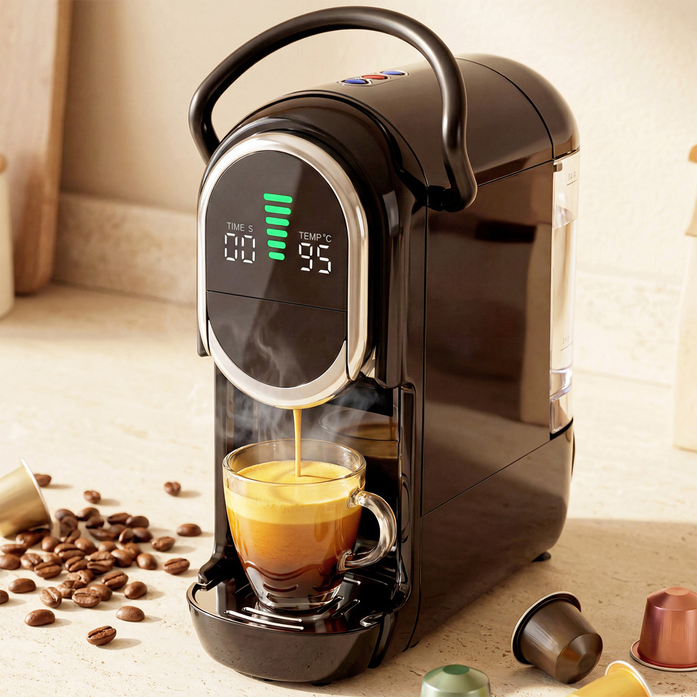HOMCOM 19 Bar Black Pod Semi-Automatic 600ml Coffee Machine 1450W Image 3