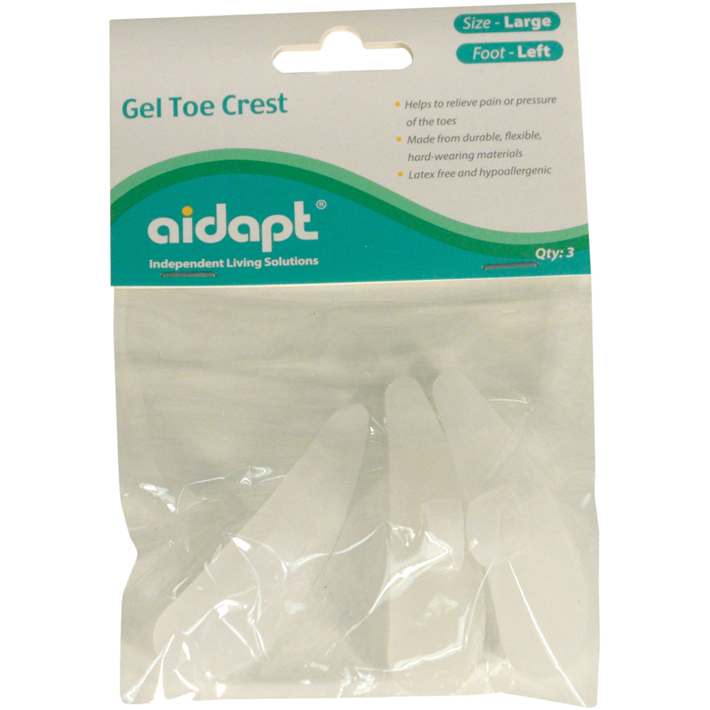Aidapt Left Gel Toe Cushion Large 3 Pack Image 1