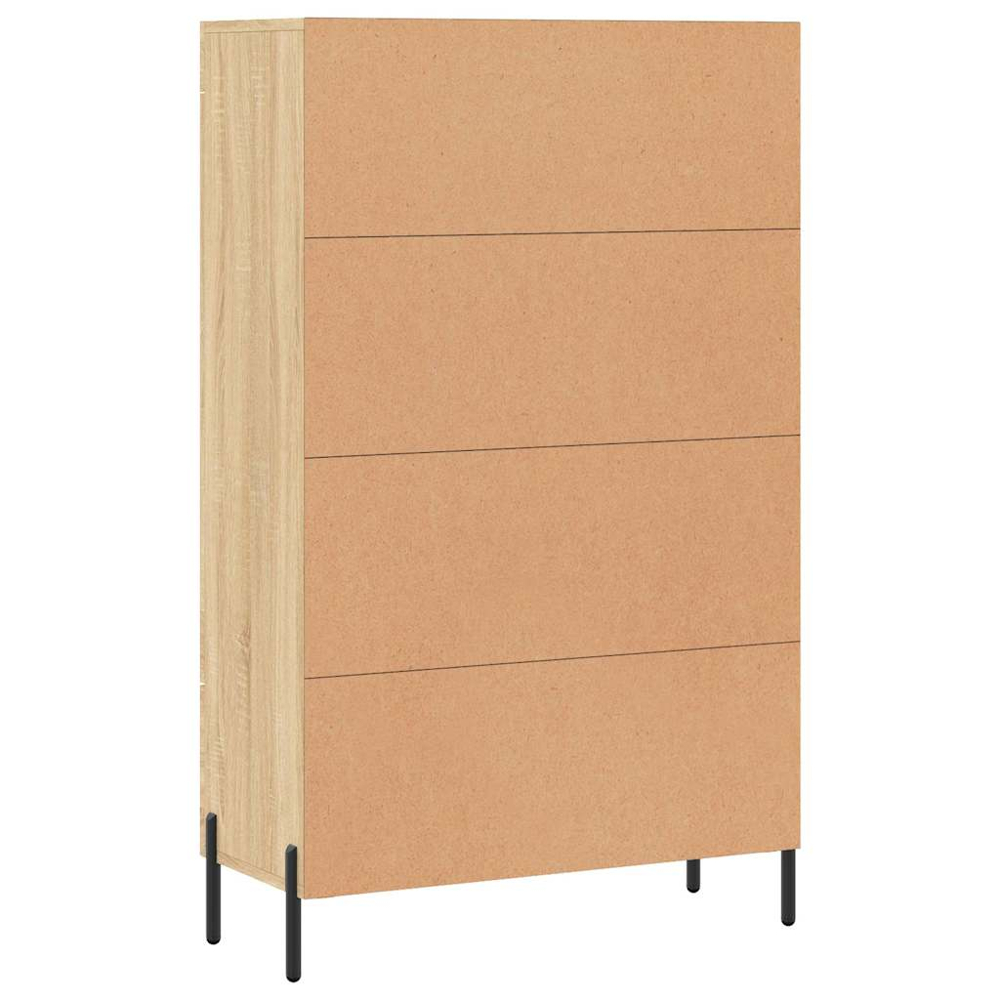 vidaXL 2 Glass Door Single Drawer Sonoma Oak Highboard Image 8