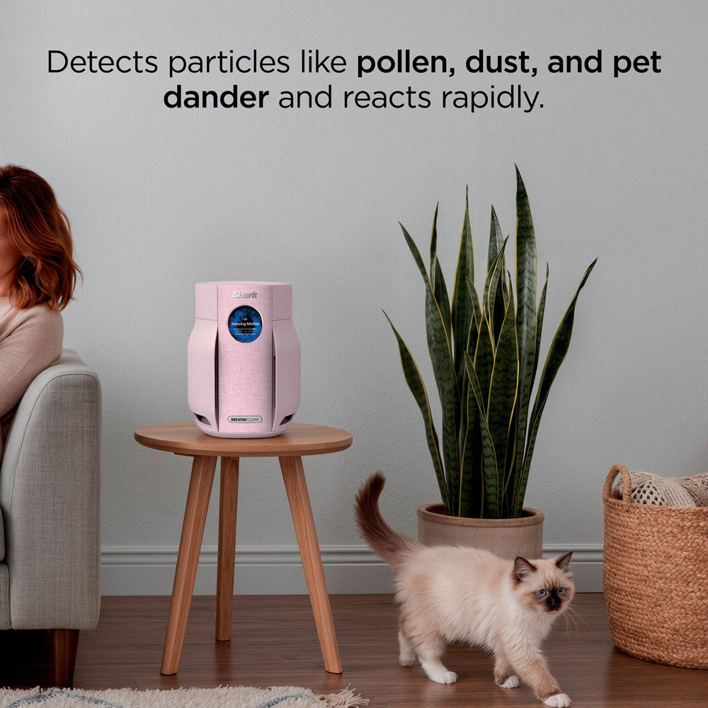 Shark BreatheClear HP062UKPK Blush Compact Air Purifier with NeverChange6 20W Image 4