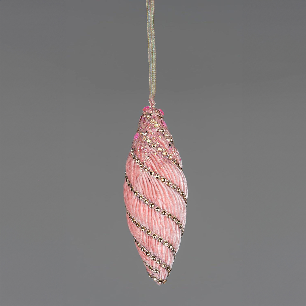 Shatchi Baby Pink Nut Shape Christmas Bauble 1 Pack Image 2