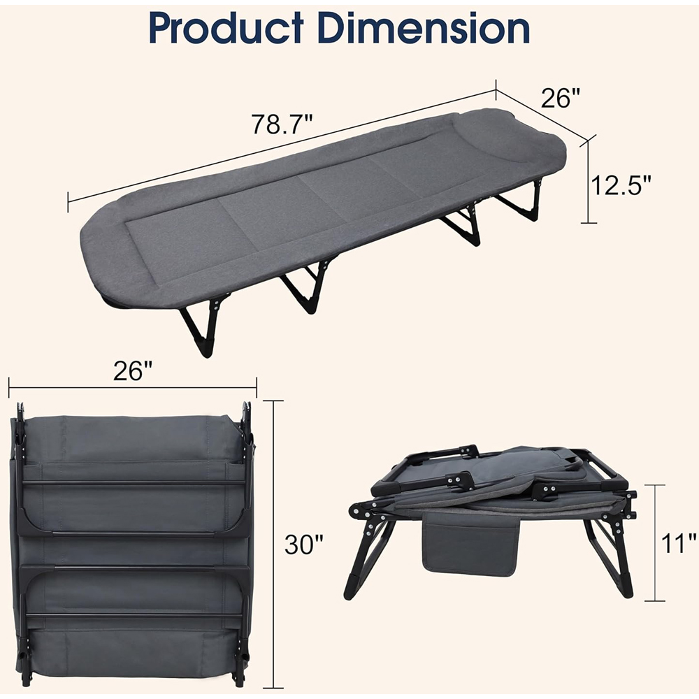 Alivio Grey Adjustable Recliner Sun Lounger Chair Bed Image 9