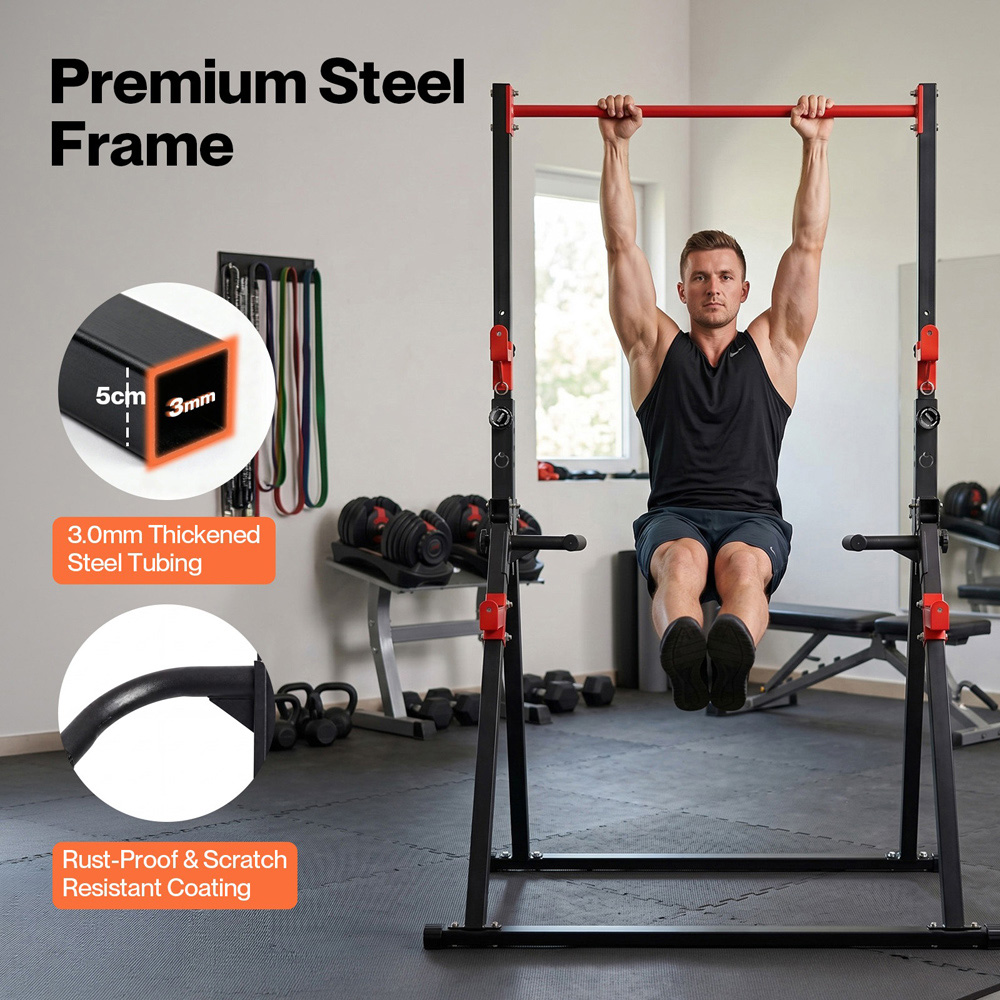 Traderight Centra Black and Red Pull Up Bar 220kg Image 7