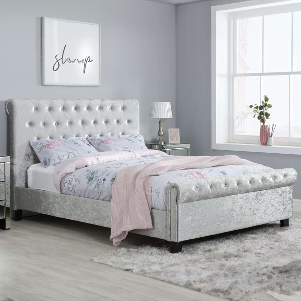 Sienna King Size Grey Bed Frame Image 1