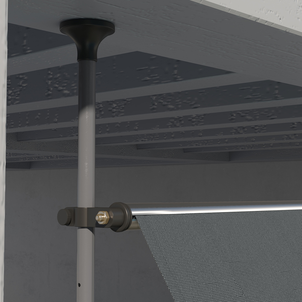 Outsunny Dark Grey Retractable Awning 3.5 x 1.2m Image 3