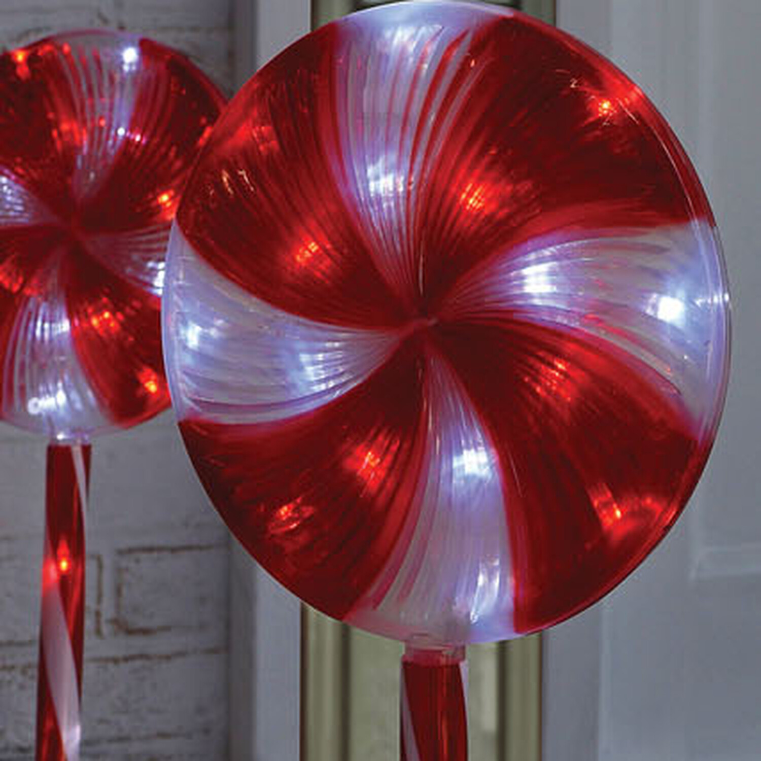 Lollypop Christmas Red Stake Lights 3 Pack Image 2