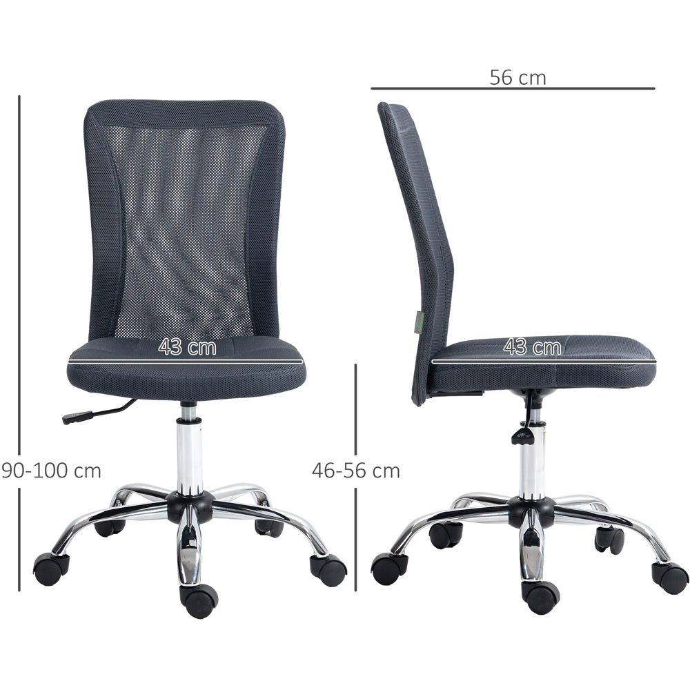 Portland Dark Grey Swivel Office Chair Image 7