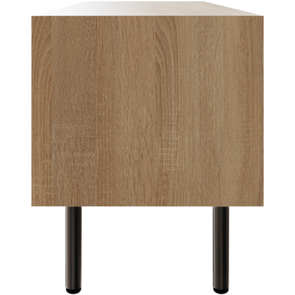 GFW Nervata Single Drawer 2 Door Oak TV Unit Image 5