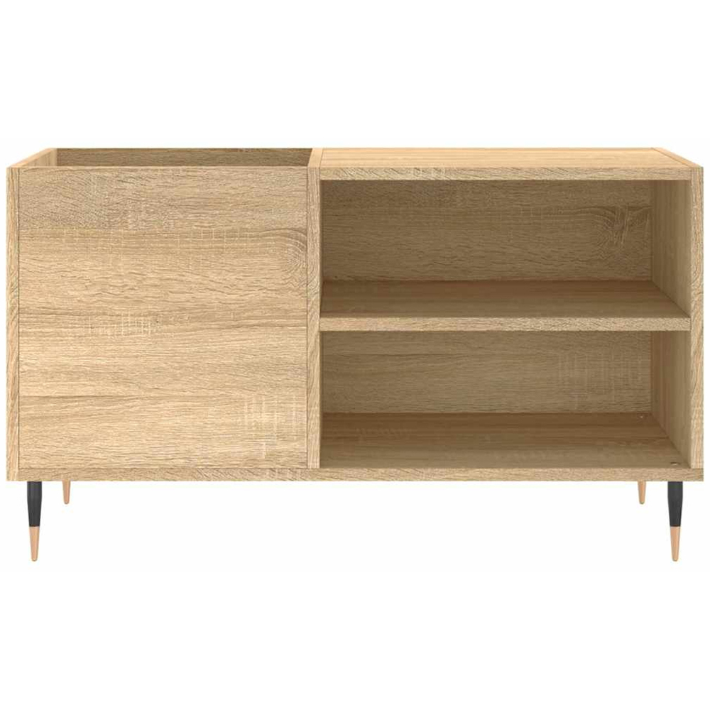vidaXL 2 Shelf Sonoma Oak Record Cabinet Image 4