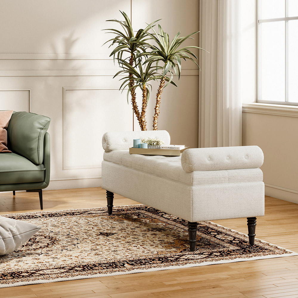 Storage bench for living room discount