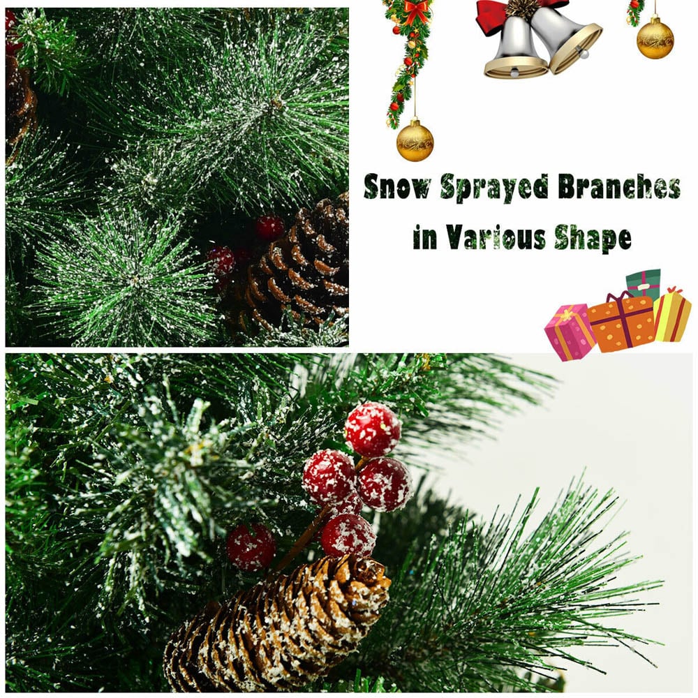 Costway Snow Flocked Artificial Christmas Tree 4ft Image 7
