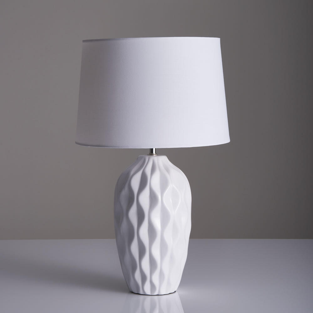 Wilko Textured Table Lamp Image 1