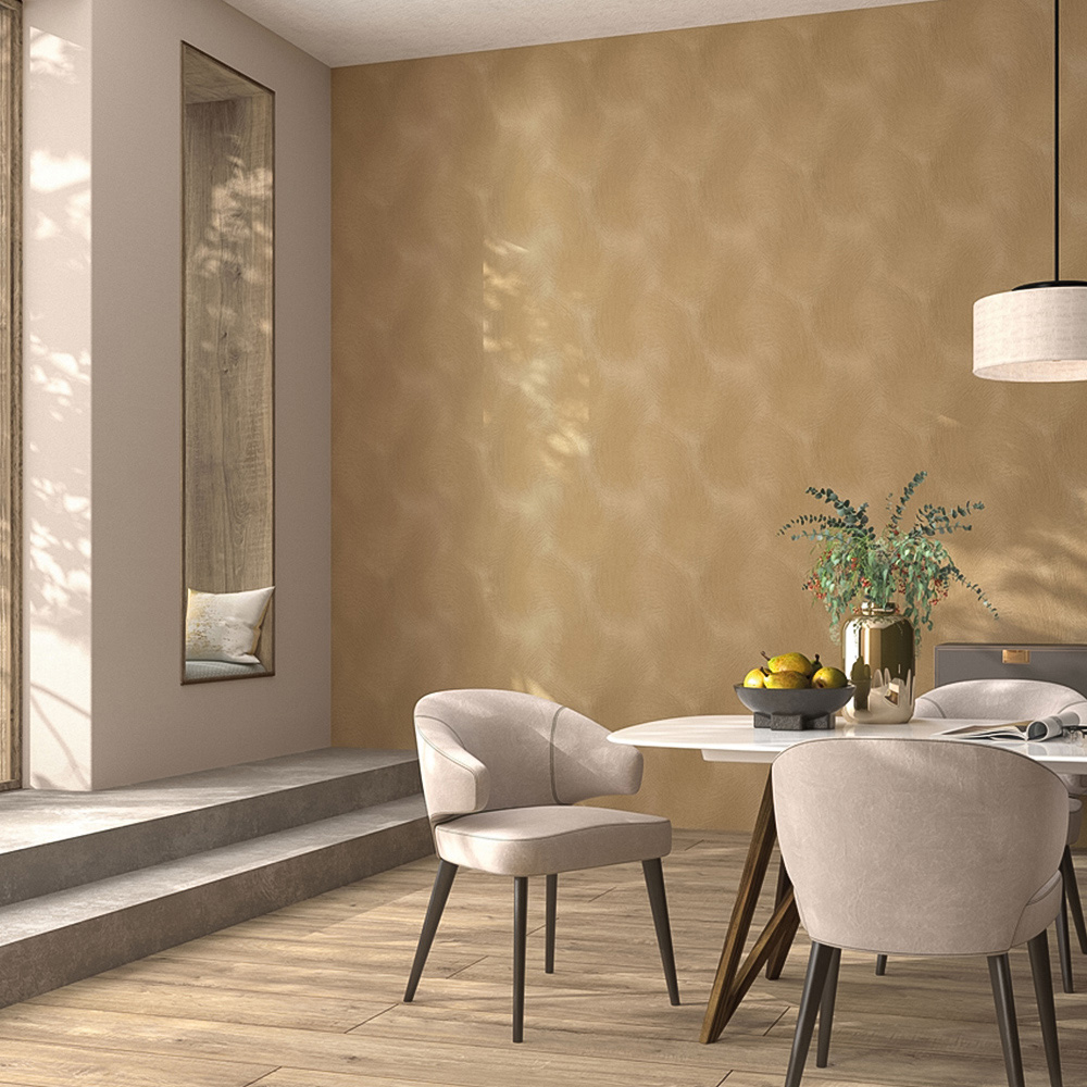 Erismann En Vouge Glamourous Textured Gold Vinyl Wallpaper Image 4