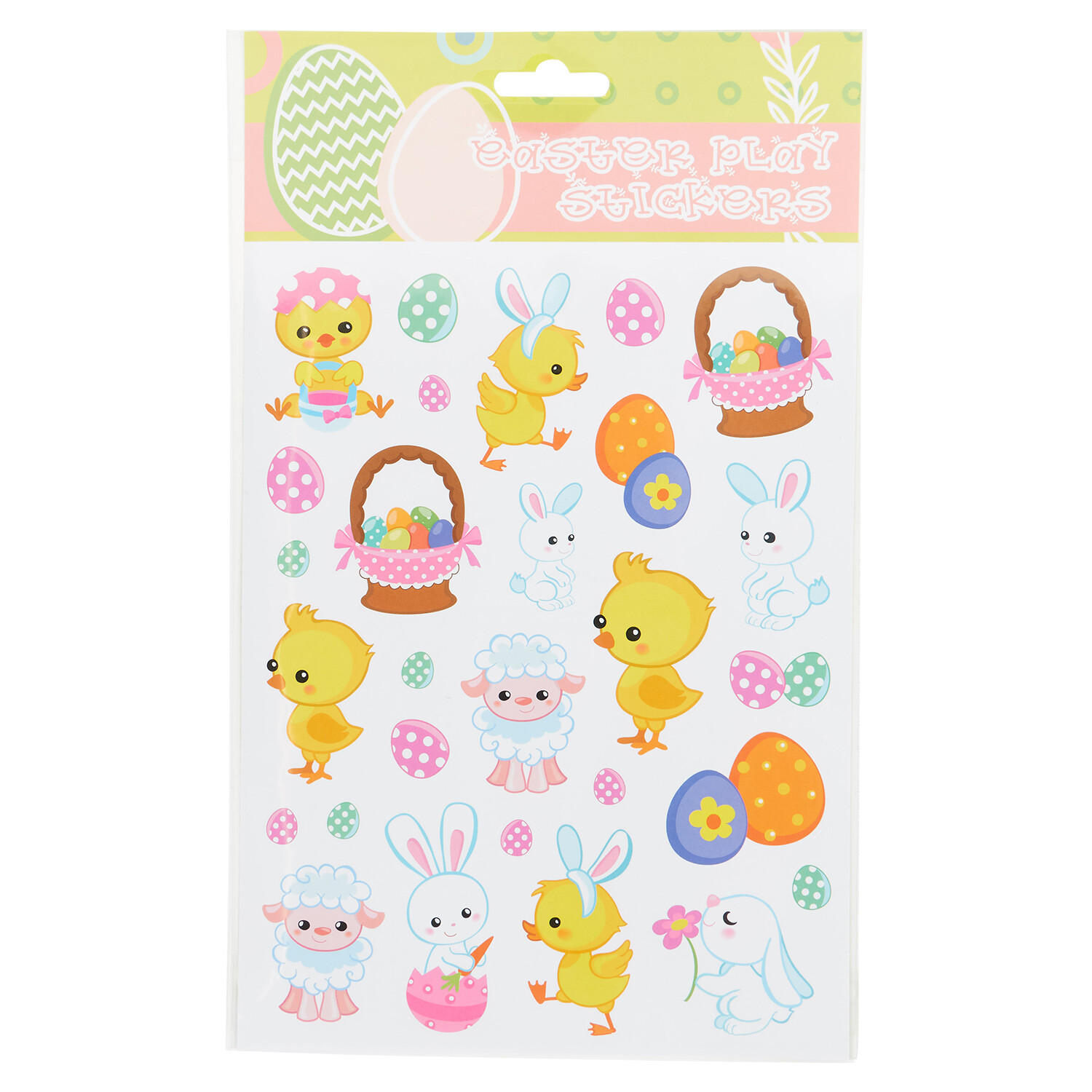 Assorted Egg Stickers Sheet - Multicolour Image 1