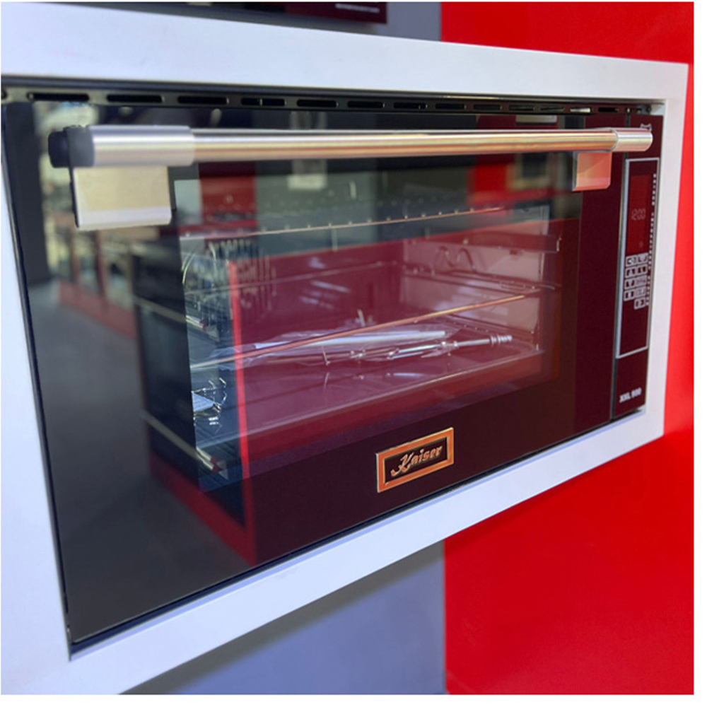 Kaiser Avantgarde Pro Black Glass Stainless Steel 105L Electric Oven Image 2