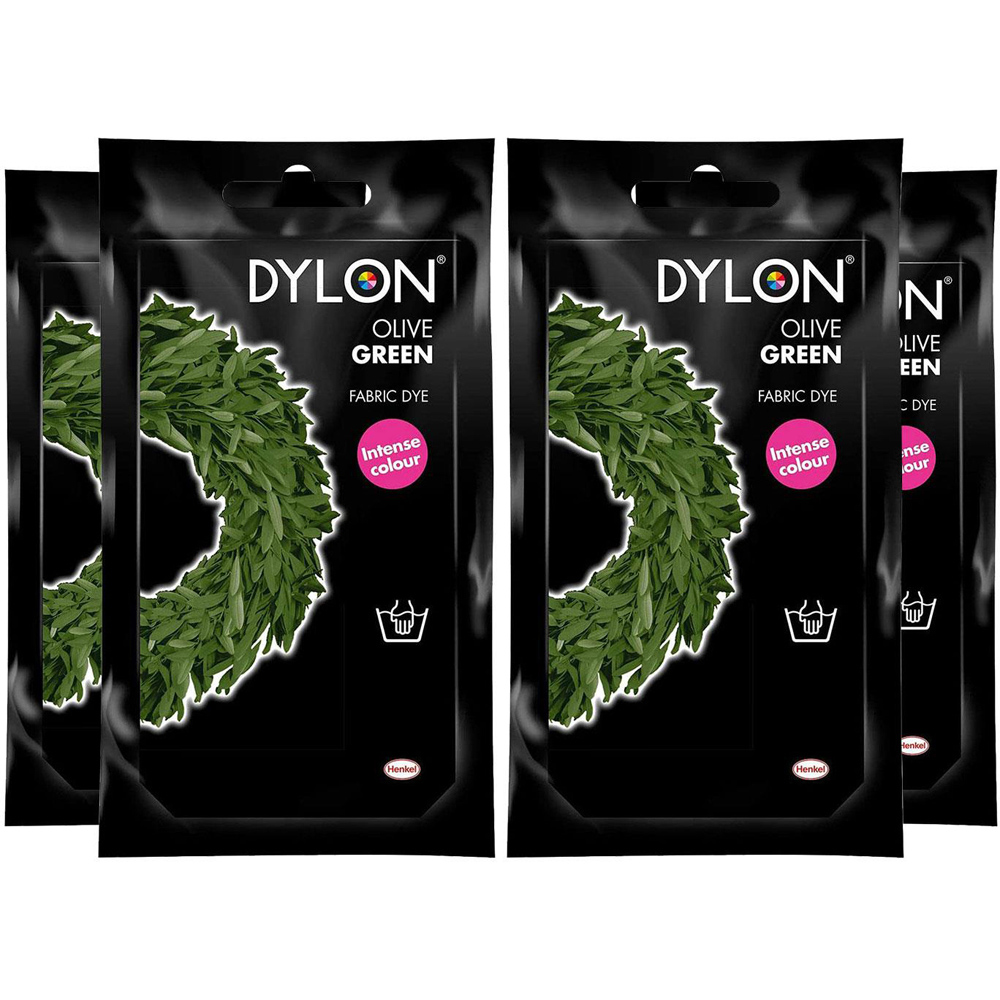 Dylon Olive Green Hand Fabric Dye Sachet 50g 4 Pack Image 1