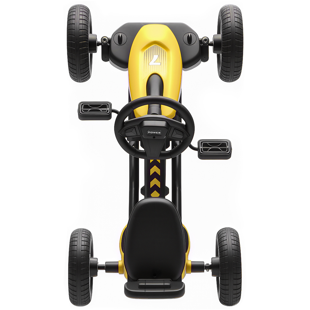 Tommy Toys Kids Pedal Go Kart with Silent EVA Wheels Yellow Image 3