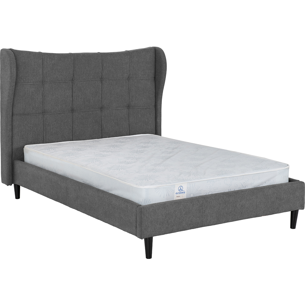 Seconique Verona Double Grey Fabric Bed Frame Image 3
