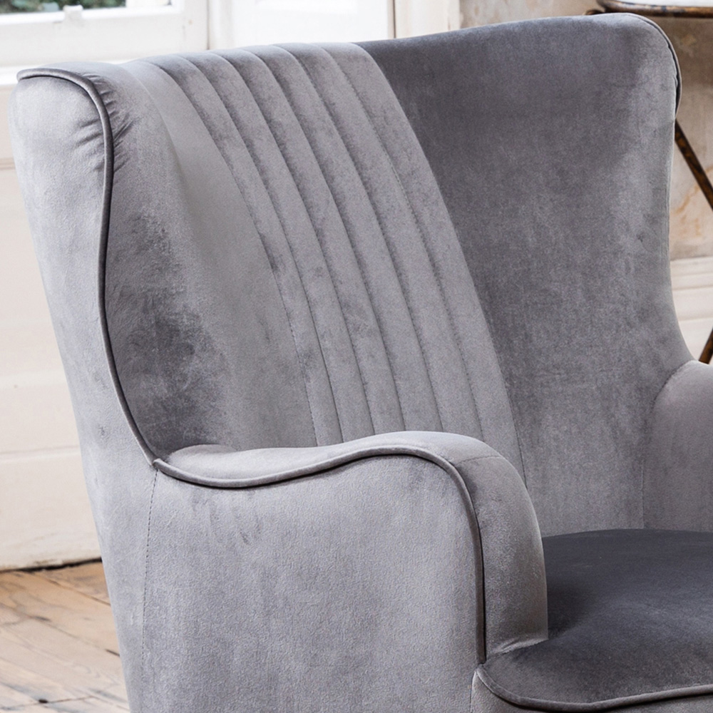 Artemis Home Madison Grey Velvet Accent Chair Image 2