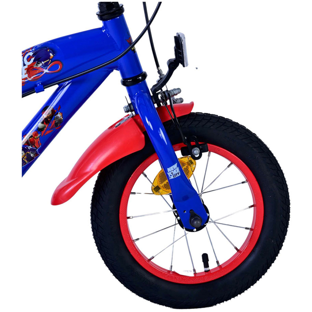 Volare SEGA Sonic Prime Kids 12 inch Multicolour Bike with Stabilisers Image 7