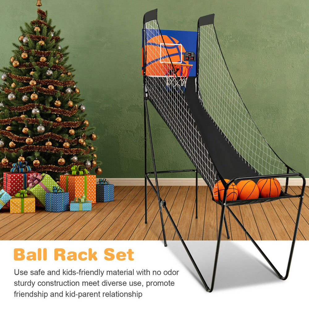 Costway Folding Basketball Arcade Game with Electronic Scorer and Buzzer Image 6