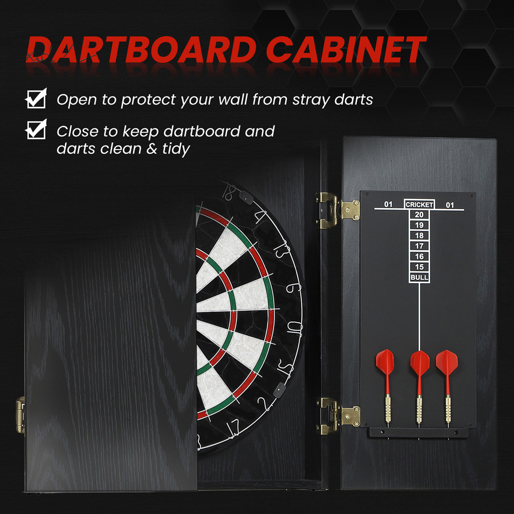 SPORTNOW 6 Dart Bristle Dartboard Set with Cabinet Image 5
