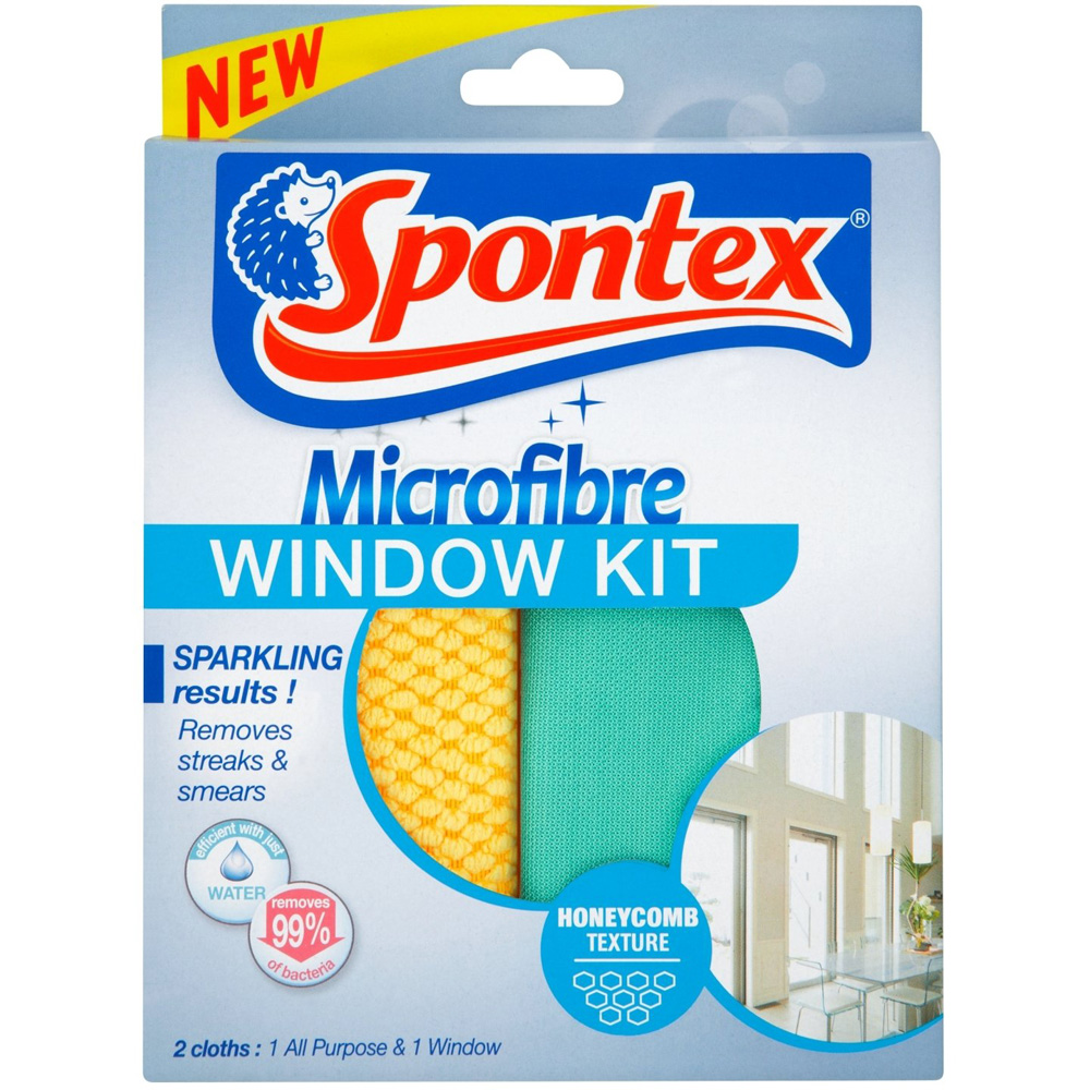 Spontex Window Microfibre Cloth 2 Pack Image