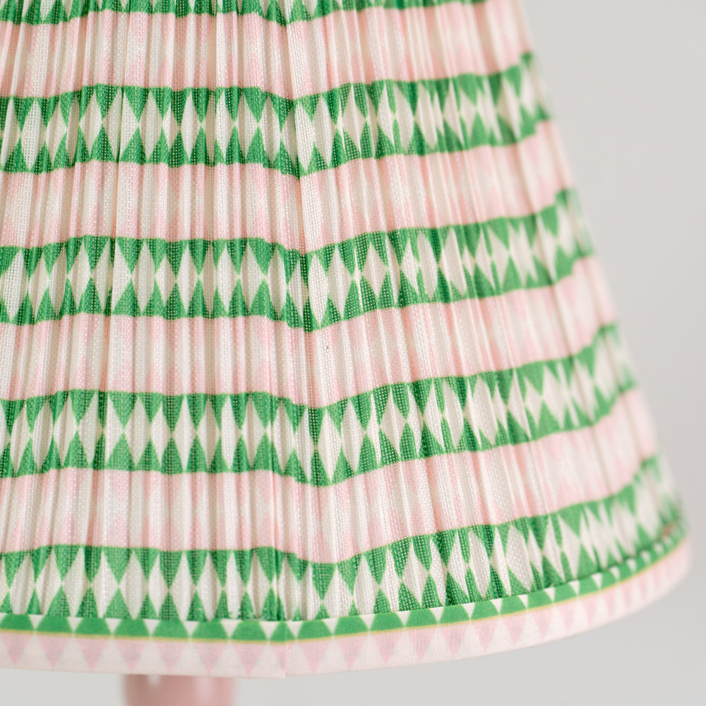 ValueLights Pink Aztec Shade Bobbins Rose Pink LED Floor Lamp Image 4