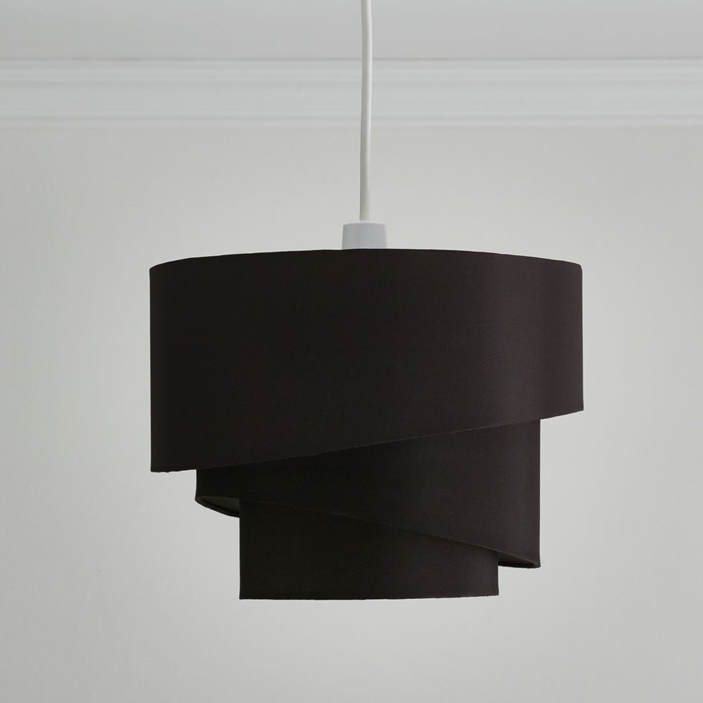 Wilko Retro Swirl Pendant Shade Chocolate Wilko Retro Swirl Pendant Shade Chocolate Image 1