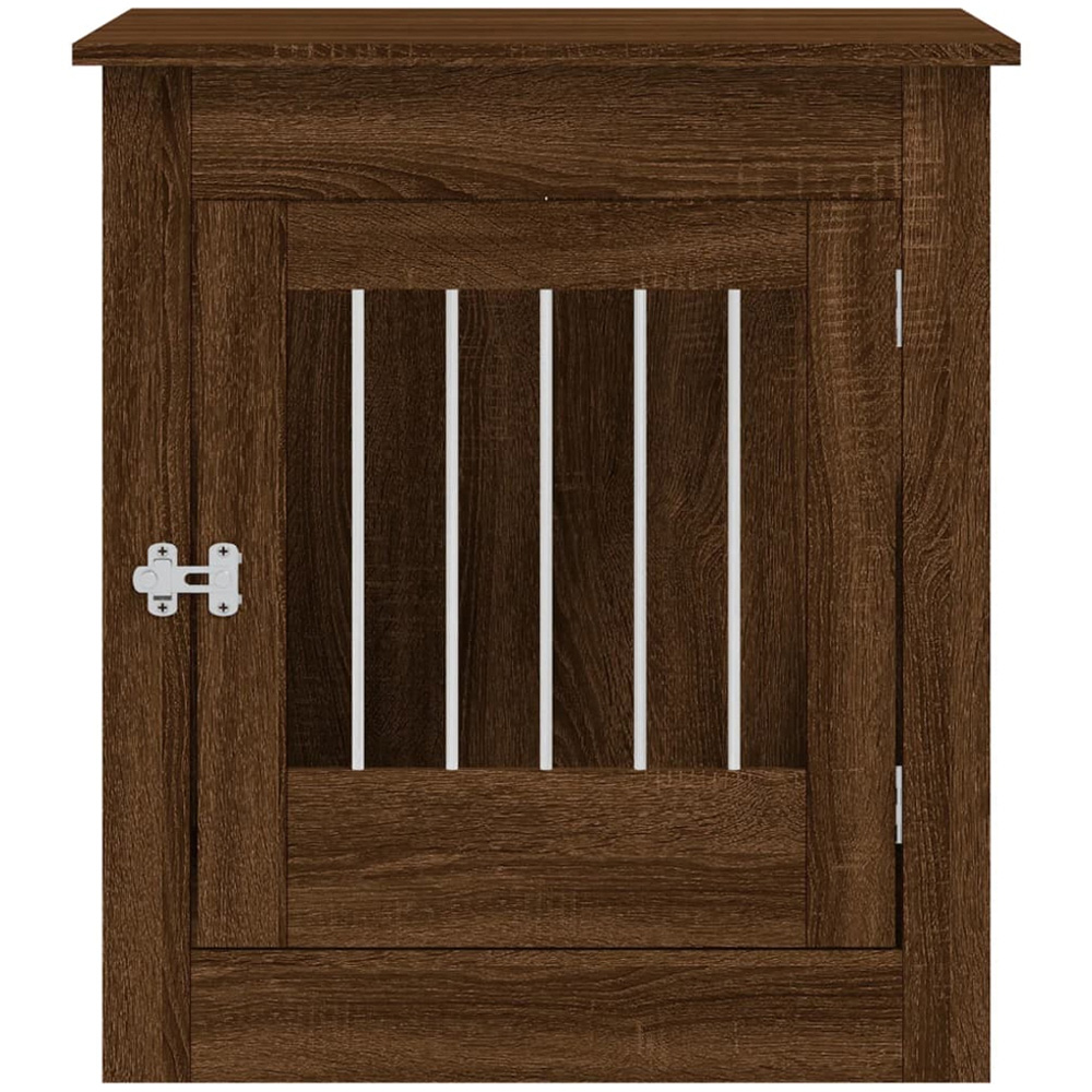 vidaXL Brown Oak Processed Wood Dog Crate Furniture 64.5 x 80 x 71cm Image 6
