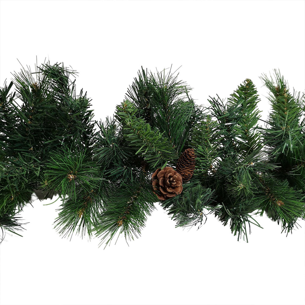 Samuel Alexander Christmas Garland with Pine Cones and Mixed Needles Green 270cm Image 1