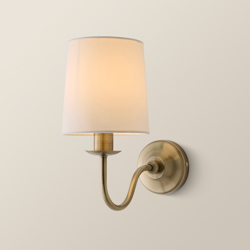 ValueLights Memphis Antique Brass LED Wall Light Image 5
